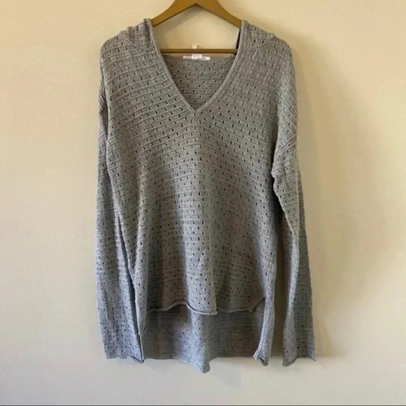 BCBGeneration Gray Knit Hooded Sweater - Picture 8 of 9